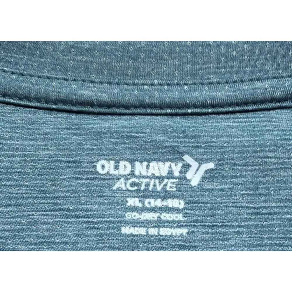 Old Navy T Shirt Teen Boy 14-16 Blue Go-Dry Cool NWT Stretch